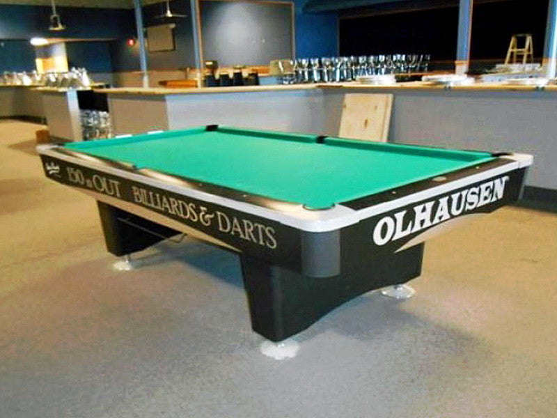 Olhausen Grand Champion pool table aluminum trim chrome foot