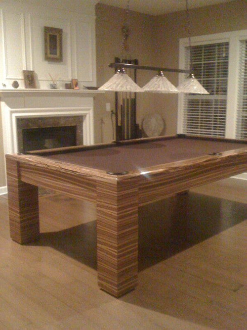 olhausen madison pool table in zebrawood