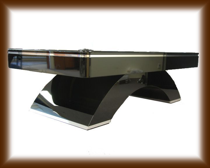 waterfall pool table piano black lacquer 2