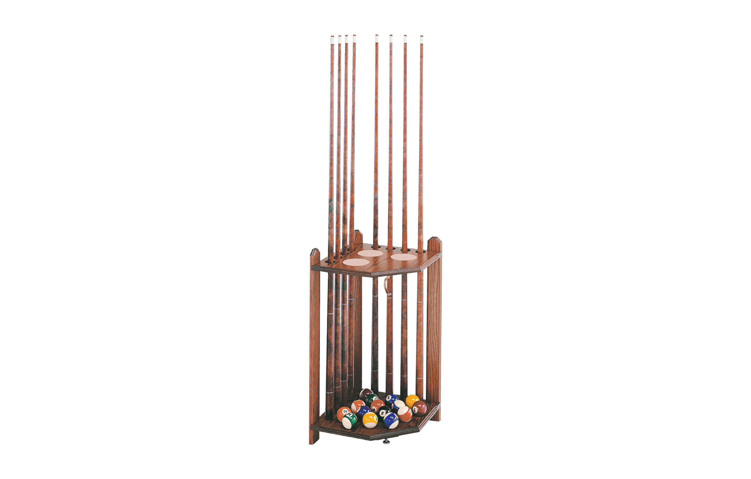 Olhausen Corner Floor Cue Rack — Robbies Billiards & Game Room Design