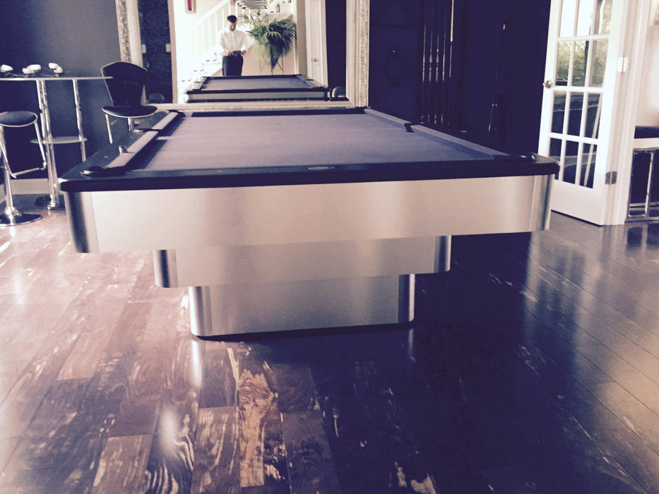 Maxim pool table brushed aluminum end