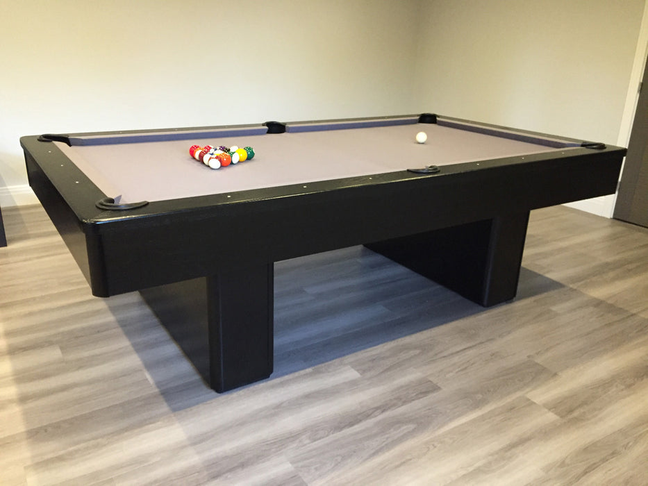 Olhausen monarch pool table matte black lacquer finish