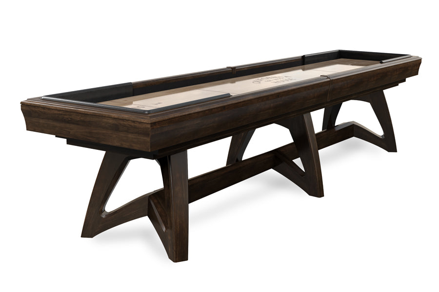 california house palisades shuffleboard table umber maple finish