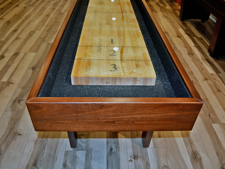 pavilion shuffleboard table playfield end view