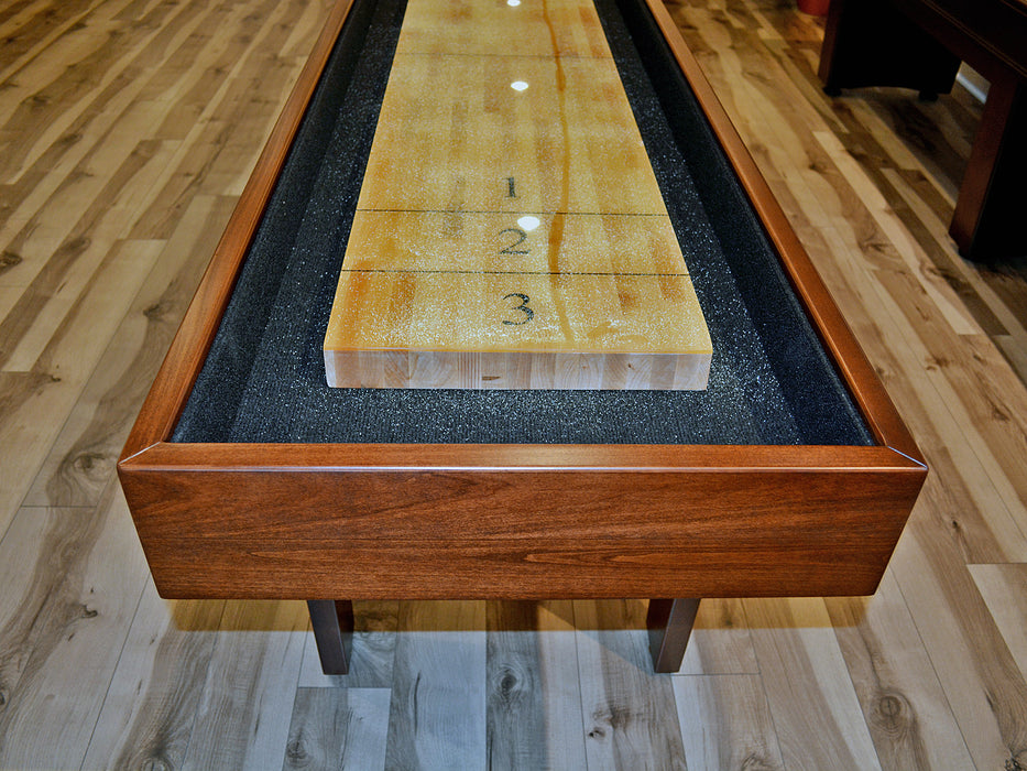 pavilion shuffleboard table playfield end view