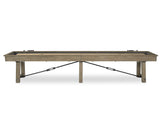 plank and hide isaac shuffleboard table side view stock