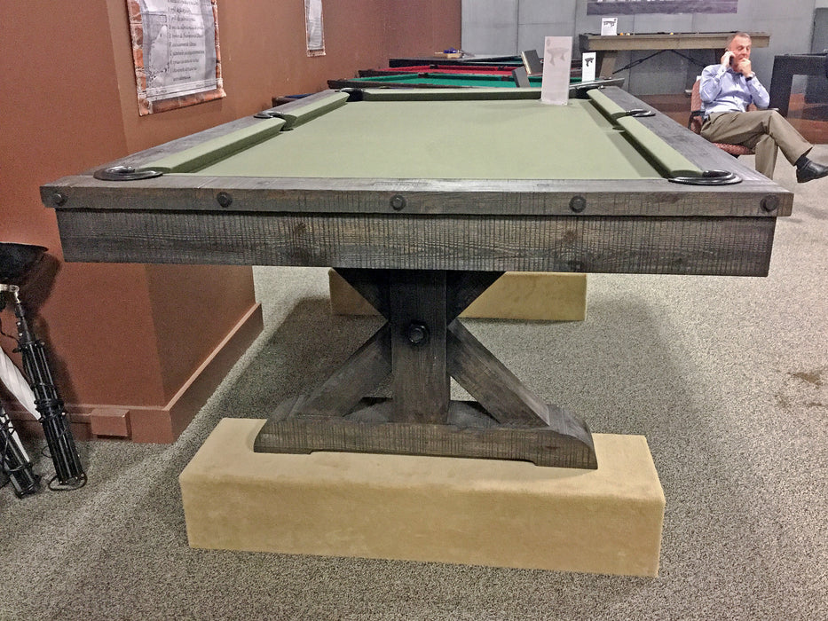 plank and hide otis pool table end