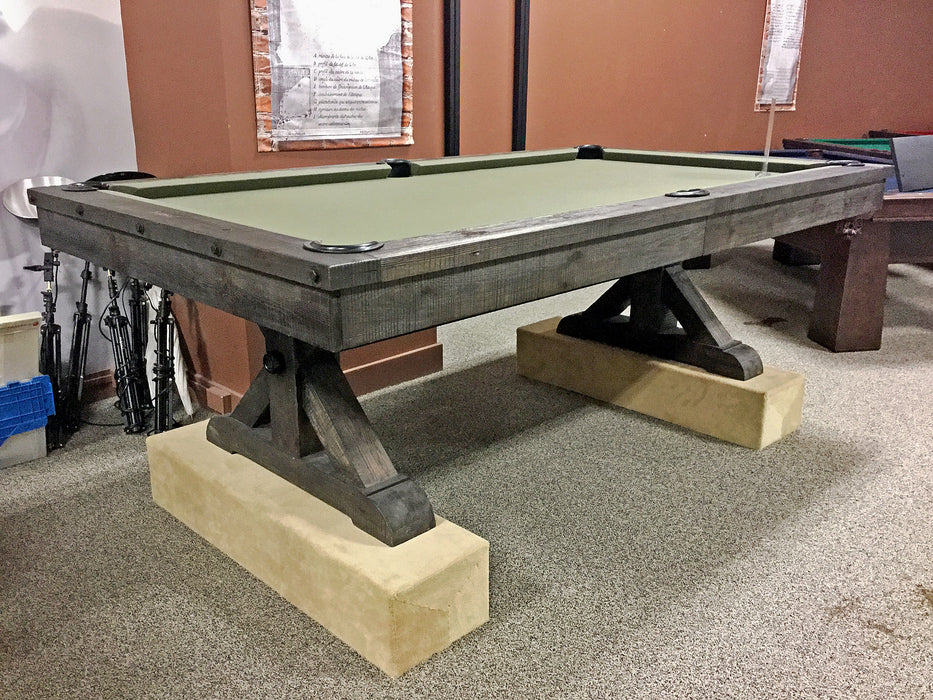 plank and hide otis pool table smokehouse finish