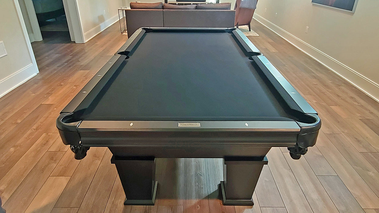 plank and hide parsons pool table end room view