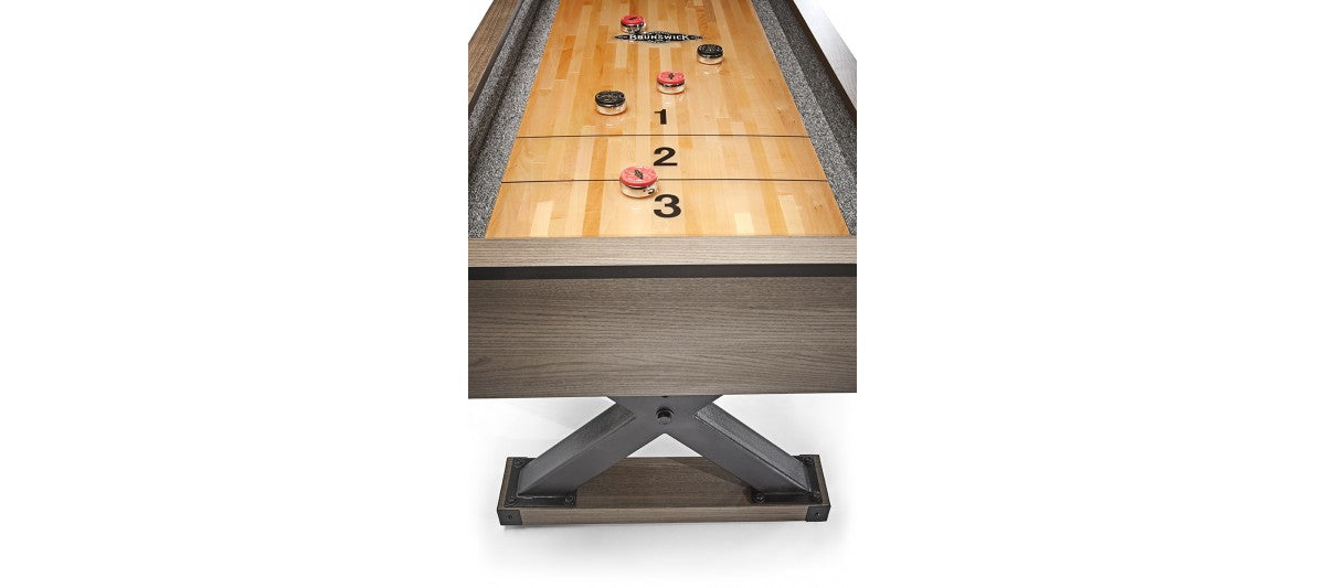 brunswick premier shuffleboard table end