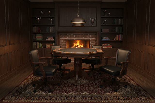 Presidential poker game table set rendering