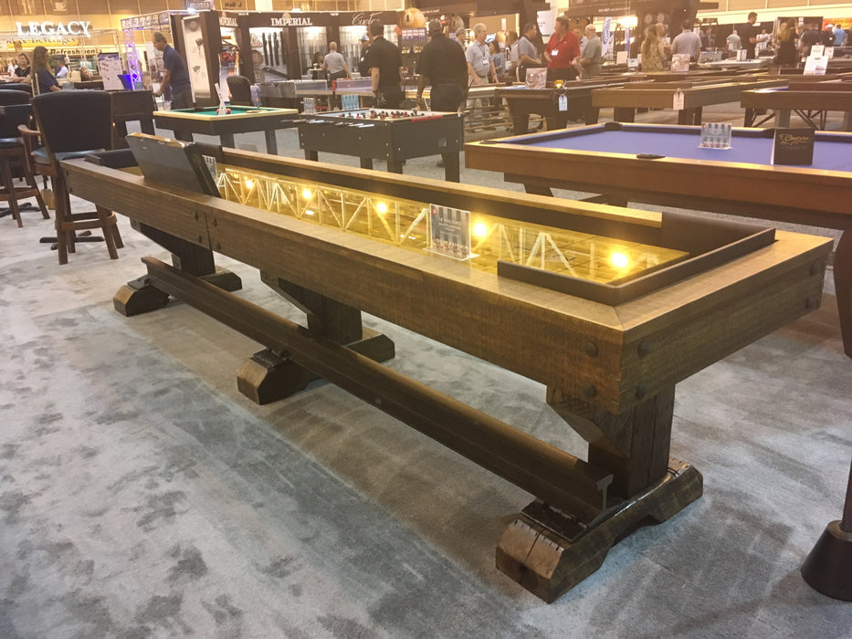 olhausen rail yard shuffleboard table side