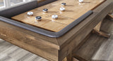 california house petaluma shuffleboard medium brown maple detail