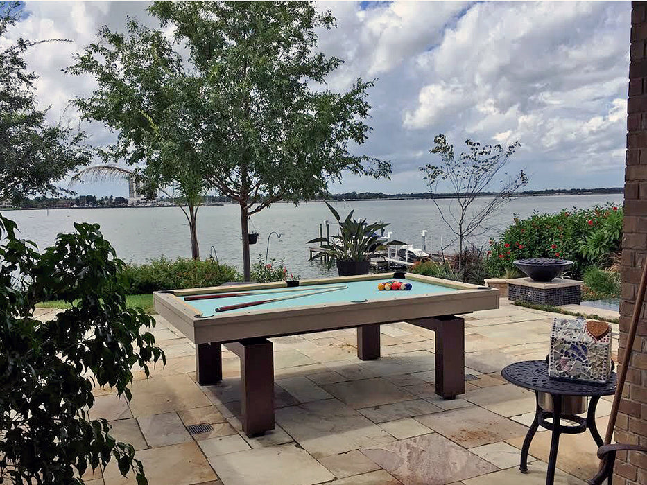 South Beach outdoor pool table brown