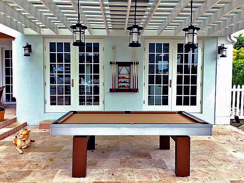 South Beach outdoor pool table silver 