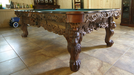 st. leone pool table solid natural walnut