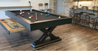 olhuasen tustin pool table onyx oak with drawer