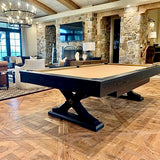 olhausen tustin pool table onyx oak with drawer room