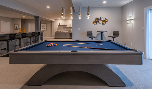 olhausen waterfall pool table matte smoke finish