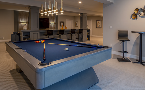 olhausen waterfall pool table matte smoke finish 2