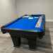 plank and hide parsons pool table euro blue cloth end