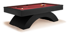 olhausen waterfall pool table matte black lacquer
