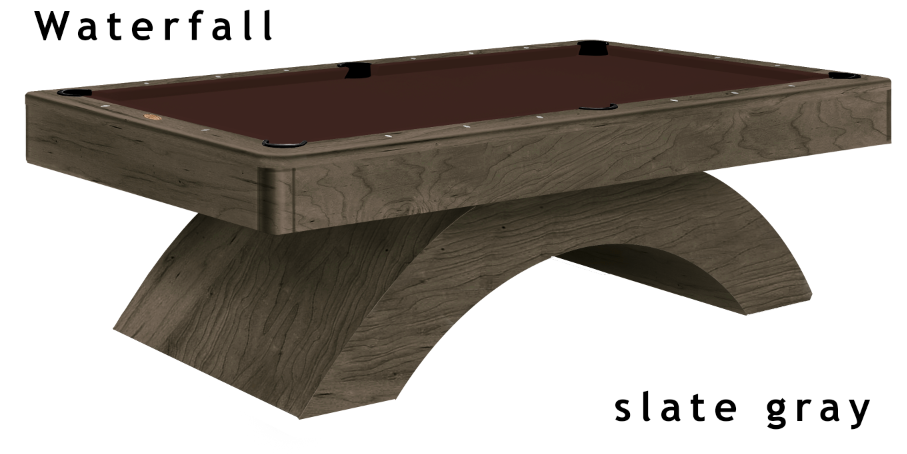 olhausen waterfall pool table slate grey