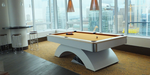 Olhausen waterfall pool table white lacquer finish