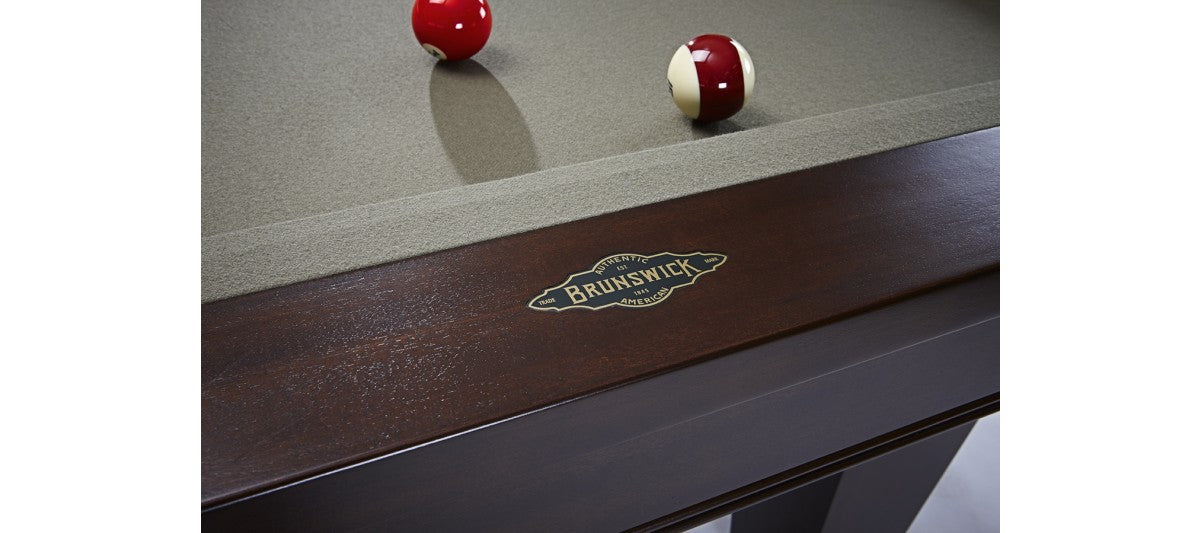 Brunswick Winfield pool table espresso rail